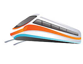卡通動(dòng)車矢量圖