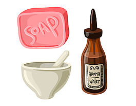 卡通精油美容工具soap矢量元素