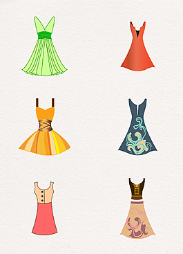 女性时尚裙子设计素材图