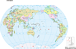 世界地圖二1:1.3億16開分國設色
