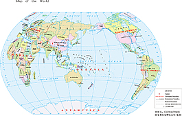 世界地图一1:1.3亿16开英