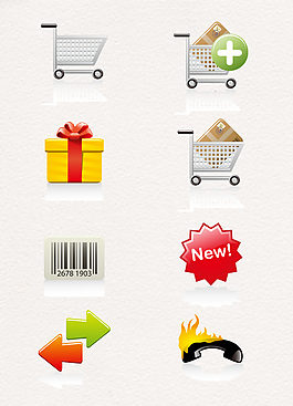 网络购物电子商务图标元素