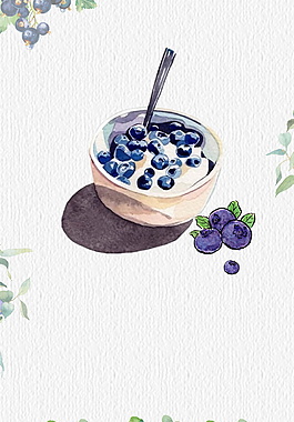 藍莓酸奶背景設計