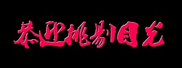 恭迎挑剔目光宣傳促銷藝術(shù)字設(shè)計