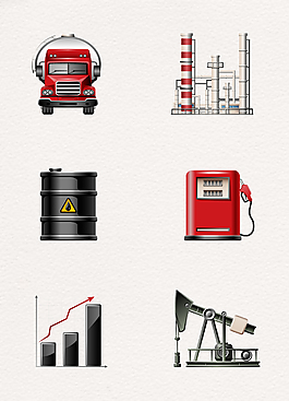 创意立体石油开采元素设计
