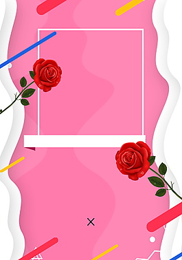 浪漫大红玫瑰花广告背景