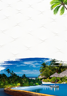 馬爾代夫蜜月旅行海報背景