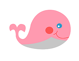 手繪卡通小海魚元素