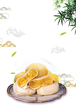 中国风特色美食榴莲饼背景