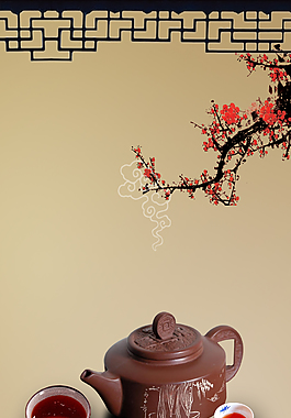 中国风古典茶叶背景