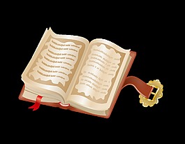 卡通書簽書籍元素