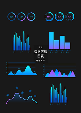 科技感数据信息图表素材