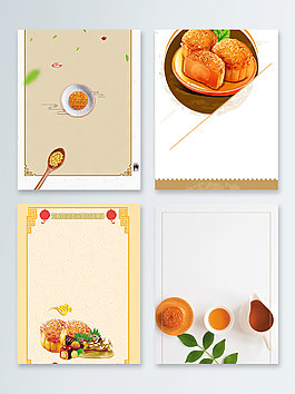 中秋节美食月饼广告背景图