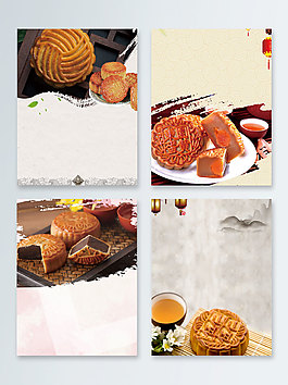 美味月饼中秋节广告背景图