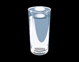 卡通透明水杯元素