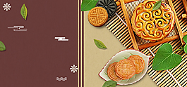 中式中秋月饼背景