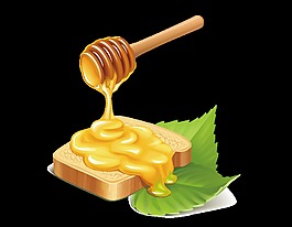 矢量黃色蜂蜜元素