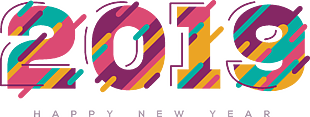 2019年元旦卡通藝術字