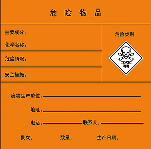危险物品标签