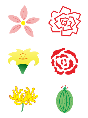 手繪花元素