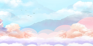 唯美夢(mèng)幻水彩風(fēng)景旅游廣告海報(bào)背景圖