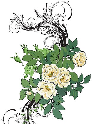 手绘鲜花素材