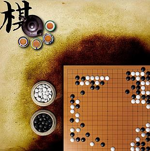 圍棋運動海報素材