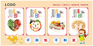 學(xué)校食堂展板