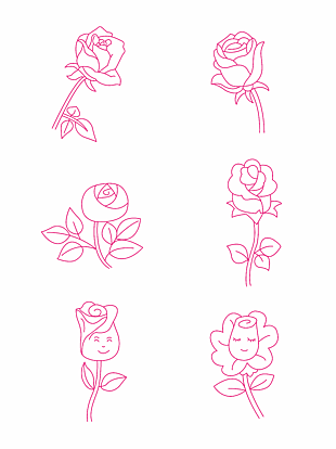 矢量玫瑰花