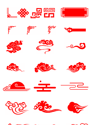 創(chuàng)意中國風(fēng)免摳祥云素材
