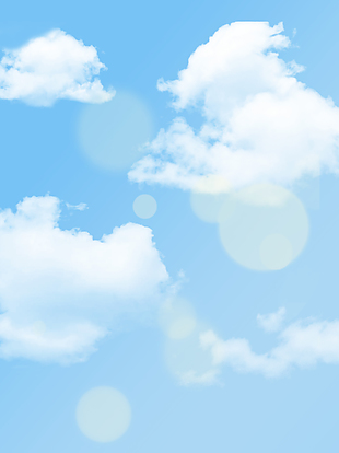 藍天白云光斑背景