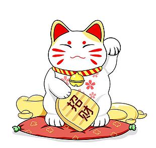 卡通手绘招财猫