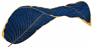 中式金色描边蓝色叶子(1000x524)