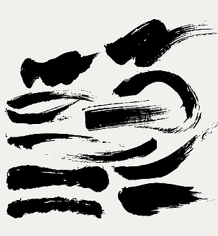 毛筆字筆觸元素設計