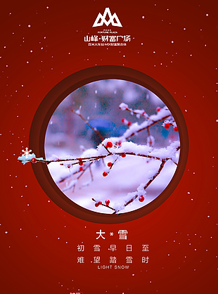二十四节气大雪海报