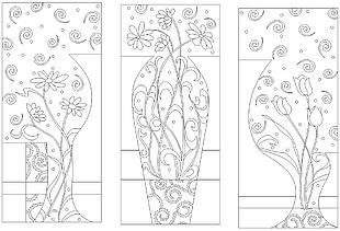 花朵組合主題矢量素材