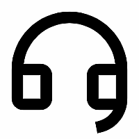 客服耳機(jī)黑色圖標(biāo)