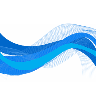 蓝色系矢量科技波浪装饰
