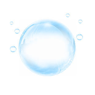 藍色透明水泡