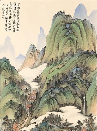 松湖小景图｜杨青辞国画选