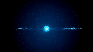 大氣藍色科技粒子動態背景視頻