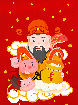 新年祭灶神節日海報