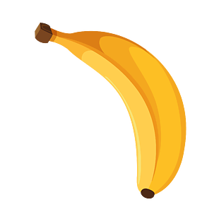 手绘卡通水果香蕉夏天