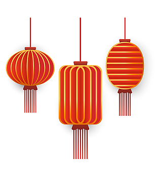 新年燈籠元素