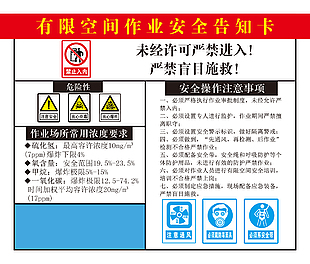 安全告知卡