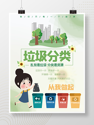 保護環(huán)境垃圾分類海報