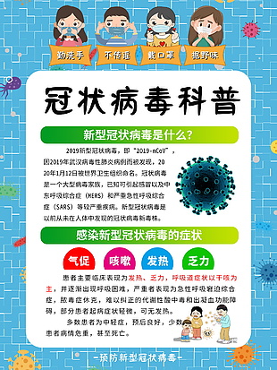 防范疫情知識海報