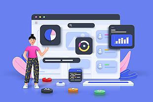 智能科技插畫圖片