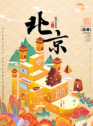 北京國潮旅游宣傳海報