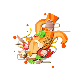 創意小吃美食插畫